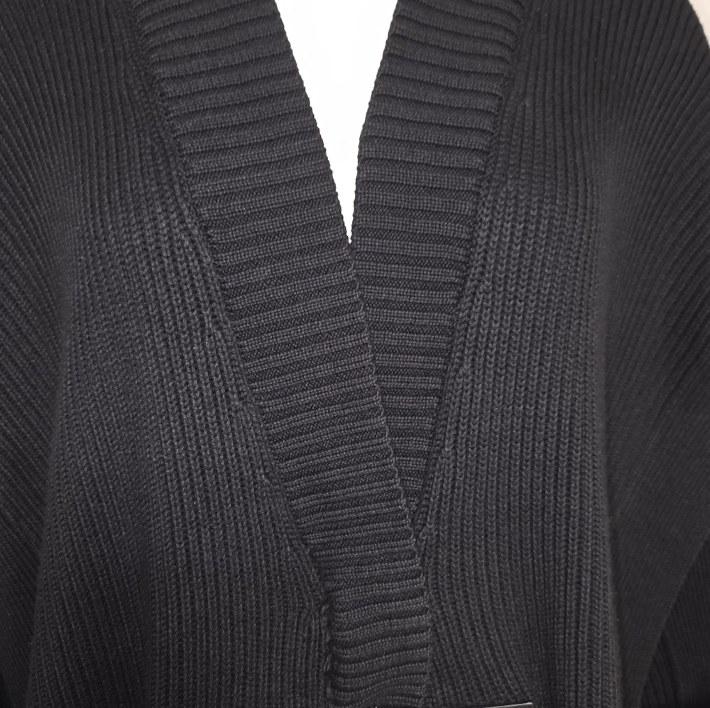 Michael Kors Black Sweater Open Sleeves Buckle Strap Accents Size 1X NWT - Picture 16 of 16